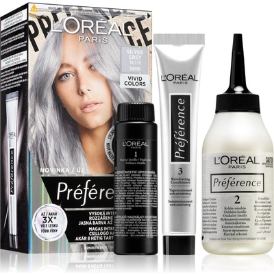 L'Oréal Préférence Vivids боя за коса цвят 10.112 silver grey