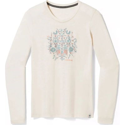 Smartwool W FLORAL TUNDRA GRAPHIC LONG SLEEVE TEE almond heather