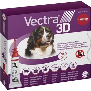 Vectra 3D dog XL pipety proti blchám a kliešťom pre psy nad 40kg