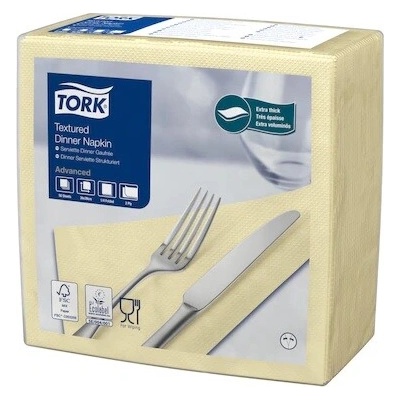 TORK Papierové obrúsky Textured 2vrstvy 39,5x39cm champagne - 50ks