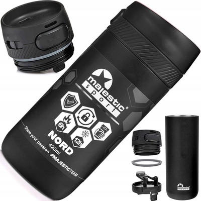 Majestic Sport termoska Nord 420 ml černá