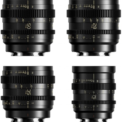 DZOFilm Thypoch Simera-C 28/35/50/75mm T1.5 Full-frame Cine Lens-4 Lens Kit (E-Mount)