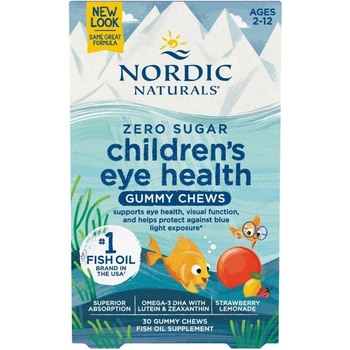 Nordic Naturals Children's Eye Health Gummies [30 Дъвчащи таблетки] Ягода и лимон