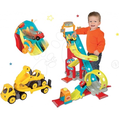 Smoby set elektronická autodráha Mega Jump Vroom Planet a dvojposchodová garáž 120411 3
