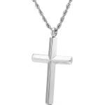 HARAHU Колие PU-38416 Cross - Сребристо KP38416