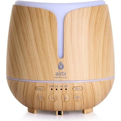 Airbi SONIC Aroma difuzér s bluetooth reproduktorom a osvetlením Svetlé drevo 300 ml