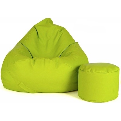 Sako sedací vak s podnožníkom XXXL 110 x 80 x 80 cm zelená