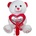 SUN-DAY Mascot white Teddy Bear with a heart I Love You 167040 SunDay