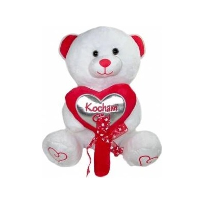 SUN-DAY Mascot white Teddy Bear with a heart I Love You 167040 SunDay