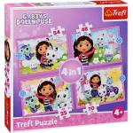 Trefl Пъзел Trefl 4 в 1 - Къщичката за кукли на Габи (34620) - baby