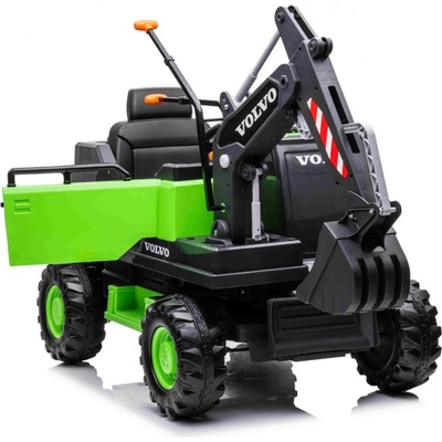 Beneo Elektrický Báger Volvo Excavator 12V s podkopovou lyžicou Jednomiestne zelený mäkké koženkové sedadlo MP3 Prehrávač s USB/SD/AUX vstupom Zadný pohon 2 x 35W Motor EVA kolesá 12V/14Ah bat