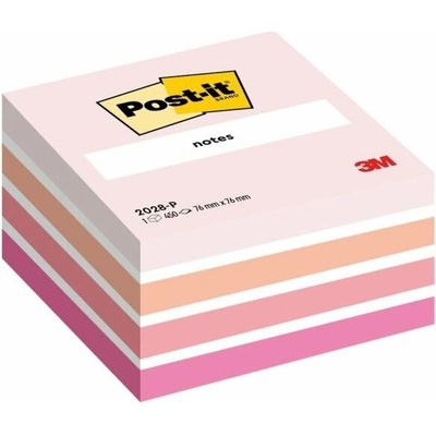 POST-IT Bloček kocka Post-it 76x76 ružová (MM202811)