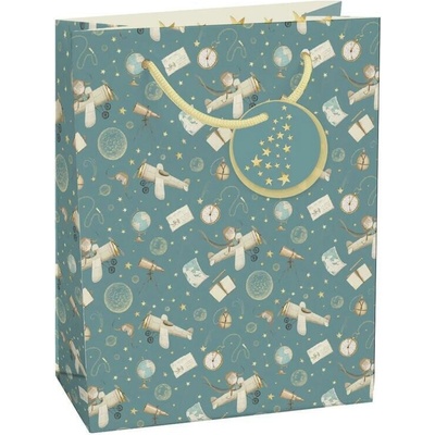 Taška dárková Medium matt 19 x 10,2 x 23cm TM - motiv cestování