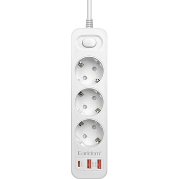 Earldom 3 Plug + 3 USB 2 m Switch (ES-SC13)