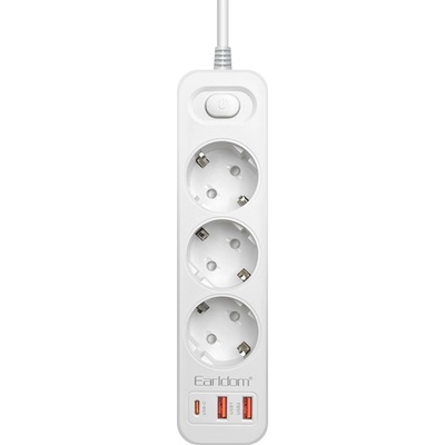 Earldom 3 Plug + 3 USB 2 m Switch (ES-SC13)