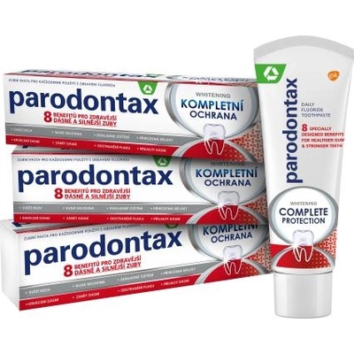 Parodontax Complete Protection Whitening Trio избелваща паста за зъби за защита на венците 3x75 ml