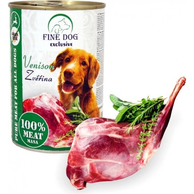 Fine dog Exclusive zvěřina 100% masa 400 g