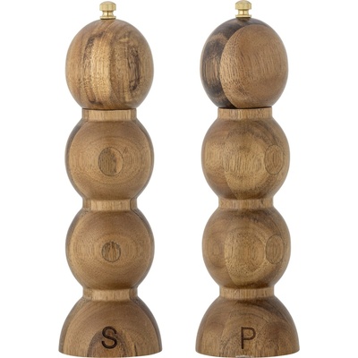 Bloomingville Mlýnek na sůl a pepř Hanif 15 cm černý 2 ks