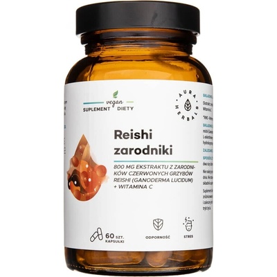 Aura Herbals Spóry Reishi 800 mg + vitamín C 60 kapsúl
