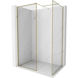 Mexen Kioto-F душ кабина тип Walk-in с рамка 135 x 90 см, прозрачна 8 мм, златна - 800-135-202-04-50-090 (800-135-202-04-50-090)