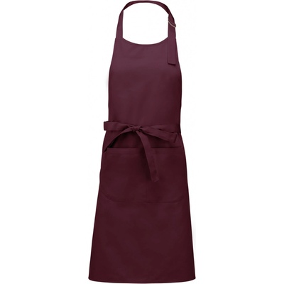 Kariban Zástěra Polycotton K890 vínová