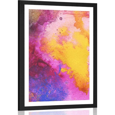 Plakát s paspartou barvy radosti - 40x60 white