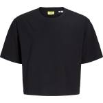 JJXX Тениска JJXX Kids Andrea Cotton Short-Sleeve Cropped T-Shirt - Black