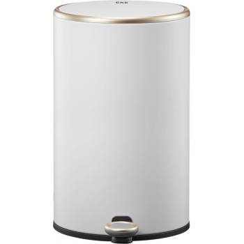 EKO-Europe Кош за отпадъци EKO Europe, 12 L, неръждаема стомана, бял (EKO 933012 - WHITE)