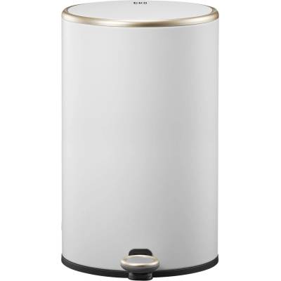 EKO-Europe Кош за отпадъци EKO Europe, 12 L, неръждаема стомана, бял (EKO 933012 - WHITE)