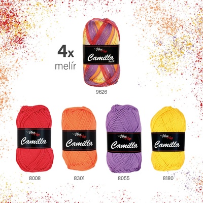 Sada melír "08" - 8 odstínů příze Camilla