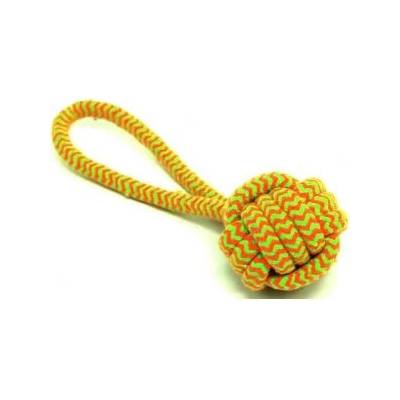 Hračky Salač Preťahovadlo s prepletanou loptou žlté 23 cm