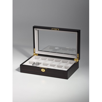 Rothenschild Watch Box RS-1087-12E for 12 Watches Ebony (Watch Box RS-1087-12E for 12 Watches Ebony)