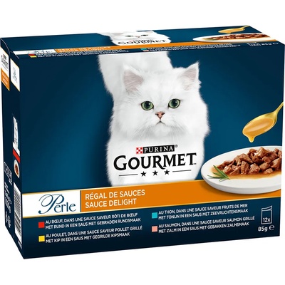 Gourmet 12х85г Gourmet Perle, консервирана храна за котки - наслада в сос