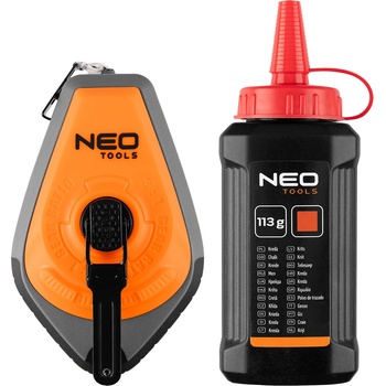 NEO TOOLS Маркировъчен шнур 3: 1, пластмасов калъф + червен тебешир 49-951 (49-951)