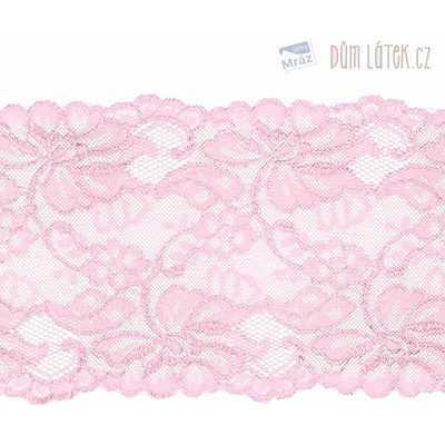 Elastická čipka ružová, 150 mm