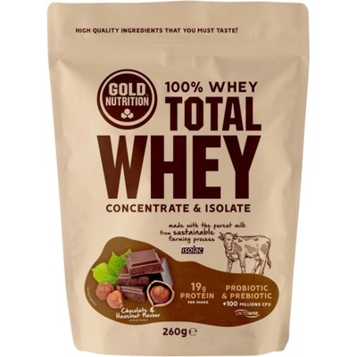 GoldNutrition Total Whey | Concentrate & Isolate [260 грама] Шоколад с лешник