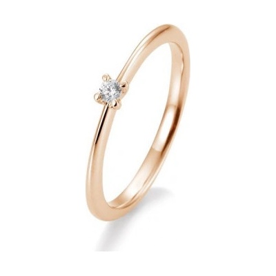Sofia Diamonds prsteň z ružového zlata s diamantom BE41 05632 R