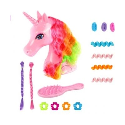 Man Yuk Toys Комбинирана глава на еднорог - Комплект за оформяне на грива