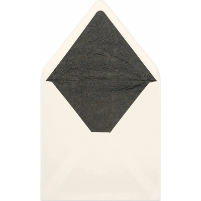 Vystlané obálky - 160 x 160 mm - Slonovinová + černý luxusní papír