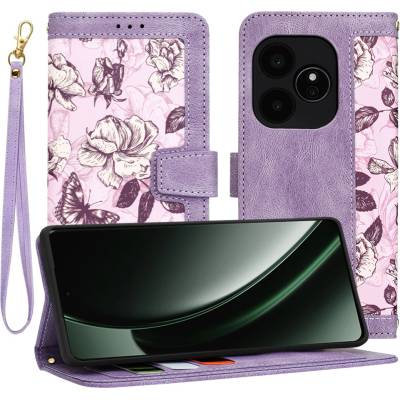 Techsuit Калъф за Realme GT 6 / GT 6T - FlipCraft - Mysterious Purple
