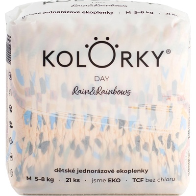 Kolorky DAY Dážď & Dúhy M 5-8 Kg 21ks