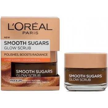 L'Oréal Smooth Sugars Glow Scrub - Почистващ захарен скраб за лице за блясък