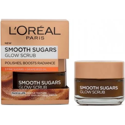 L'Oréal Smooth Sugars Glow Scrub - Почистващ захарен скраб за лице за блясък