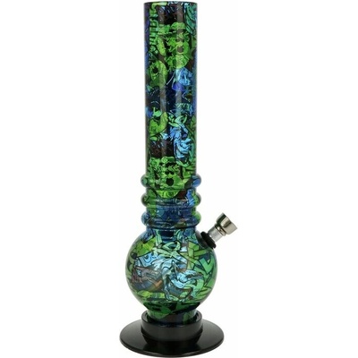 BVPK Bong akrylový Graffiti modrozelený 26 cm – Zboží Mobilmania