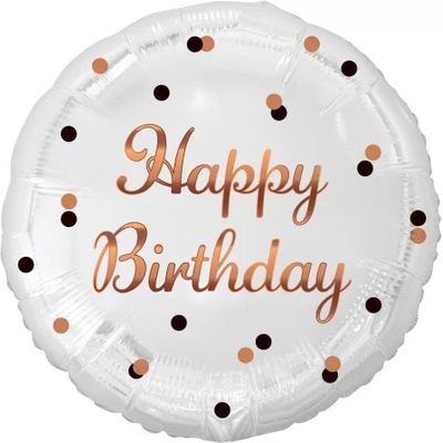 GoDan Балон от фолио - бял/розов - Happy Birthday