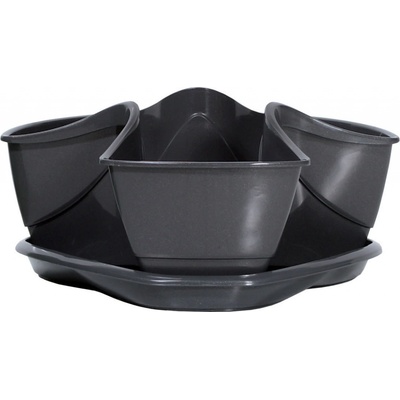 PROSPERPLAST Kvetináč na bylinky COUBI HERBAL grafit 29,5 cm