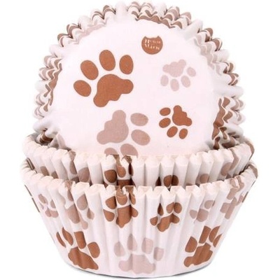 House of Marie Košíčky na muffin hnedé labky 50x33 mm
