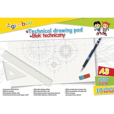 GIMBOO Скицник Gimboo, А3, 10 листа, 150гр (26741-А)