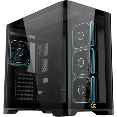 Ion Computers Геймърски компютър ION Crystal Storm V2 с процесор AMD Ryzen 7 5700X, видео карта GeForce RTX 5060 8GB GDDR7, RAM памет 16GB(2x8GB) DDR4 3200MHz, SSD 1TB NVMe PCIe Gen4 (c003415)