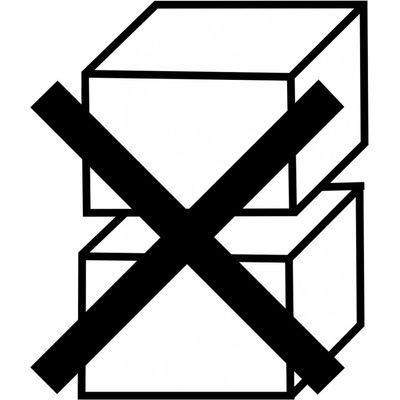 Walteco Nestohovat/Do not stack - piktogram, 70x100mm, samolepka , 20122